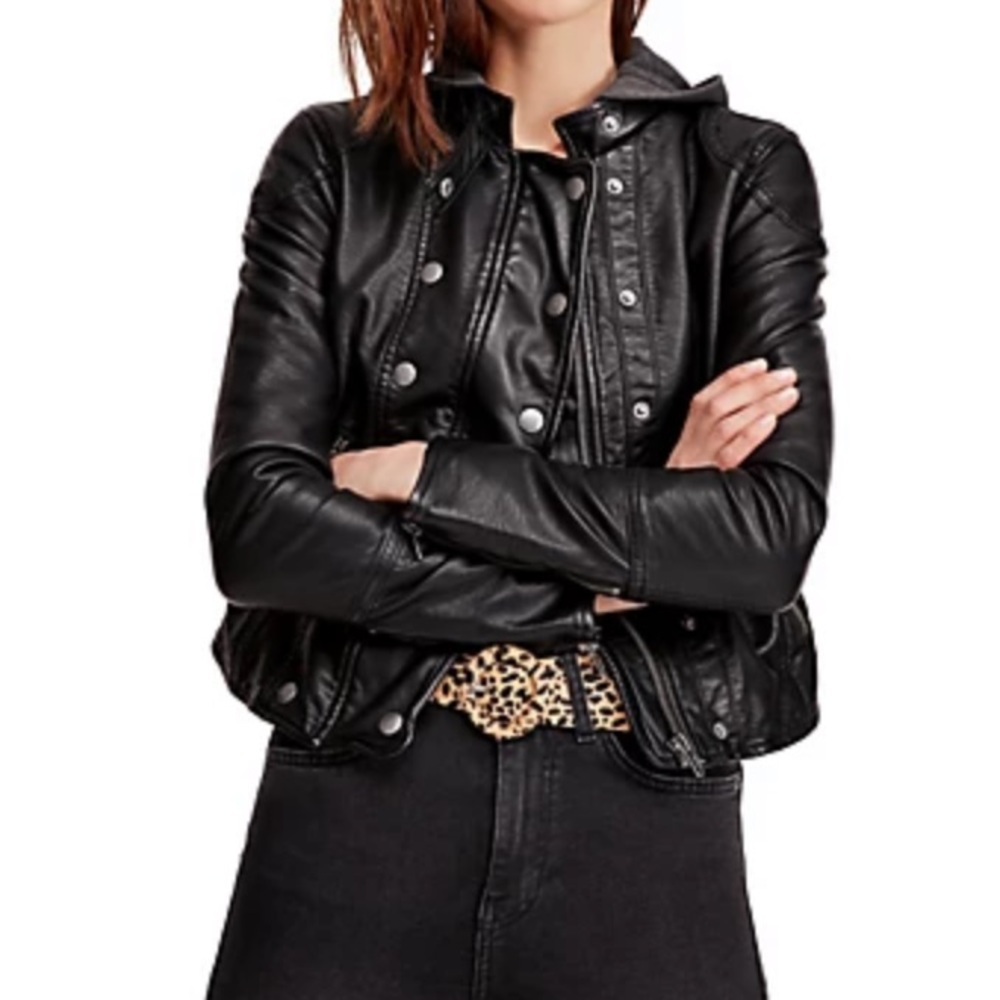 Free People Vegan Leather Jacket